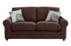 HOME Tessa Regular Fabric Sofa - Chocolate